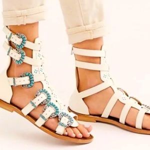 Zadig & Voltaire Capri Crush Gladiator Sandals,White Never worn size 38 Italy